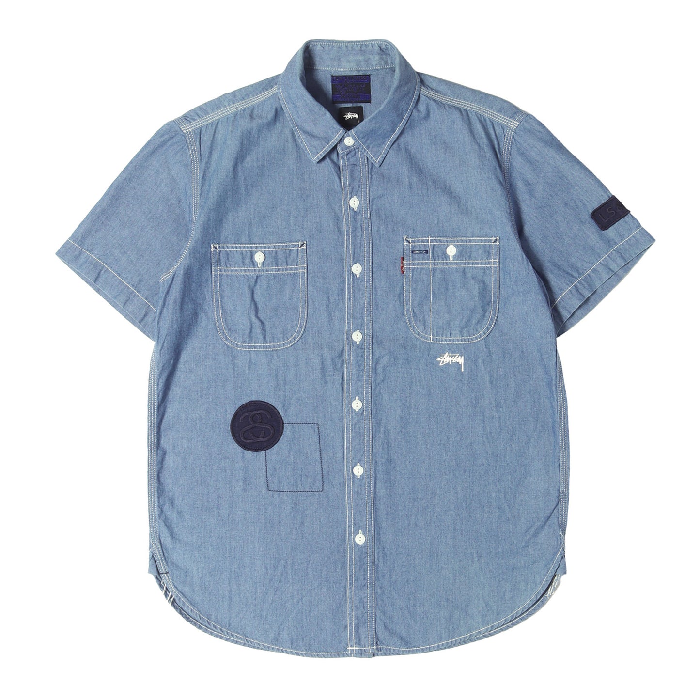 ×Levi's ワッペン付き シャンブレー ワーク 半袖シャツ