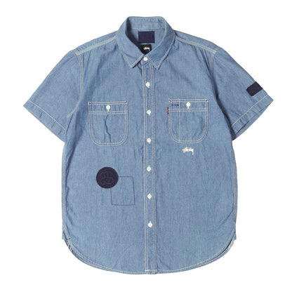 ×Levi's ワッペン付き シャンブレー ワーク 半袖シャツ