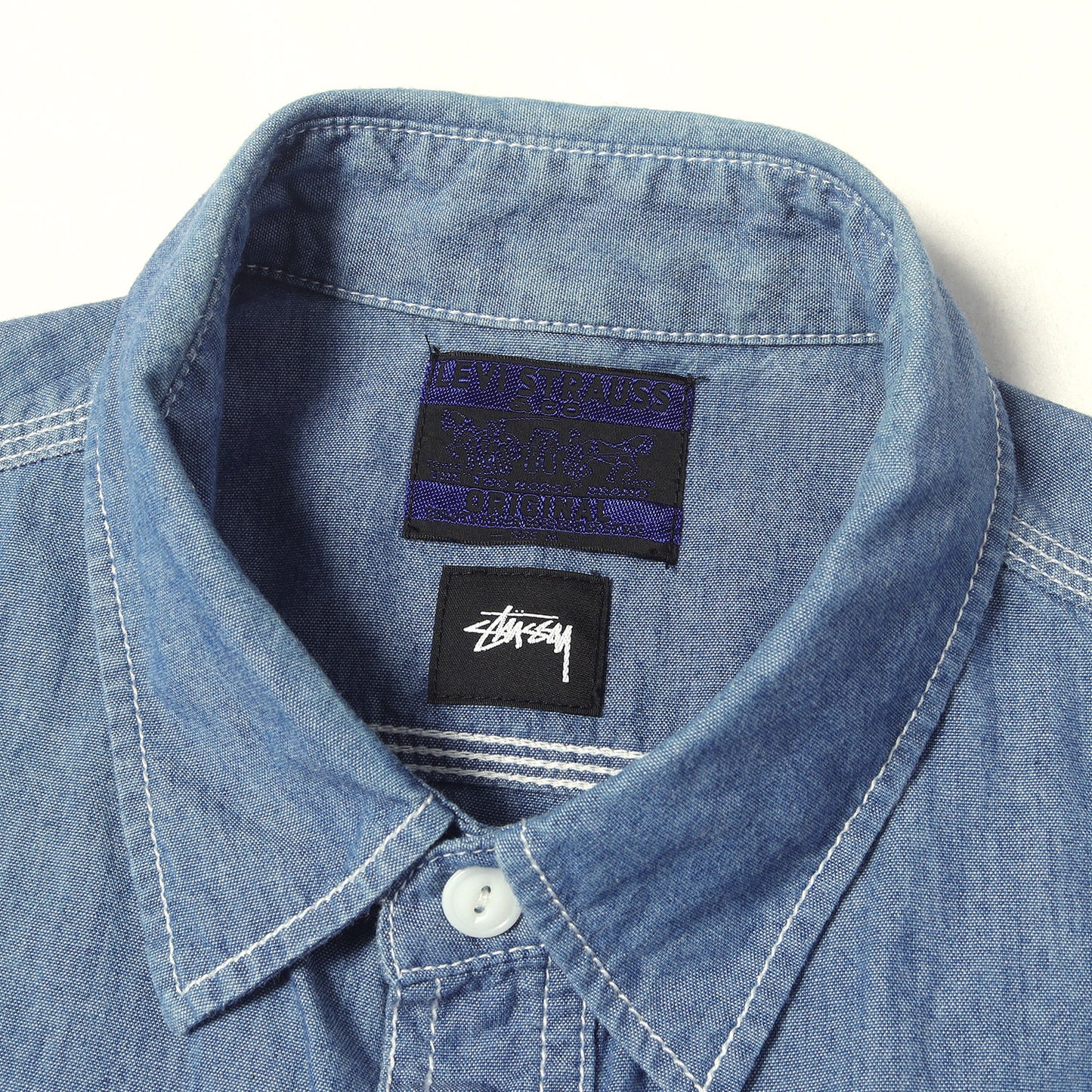 ×Levi's ワッペン付き シャンブレー ワーク 半袖シャツ