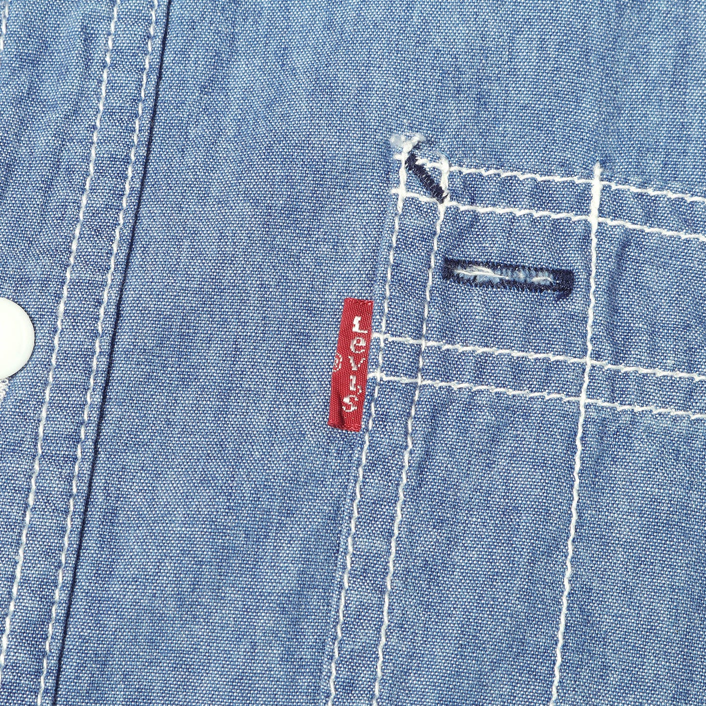 ×Levi's ワッペン付き シャンブレー ワーク 半袖シャツ