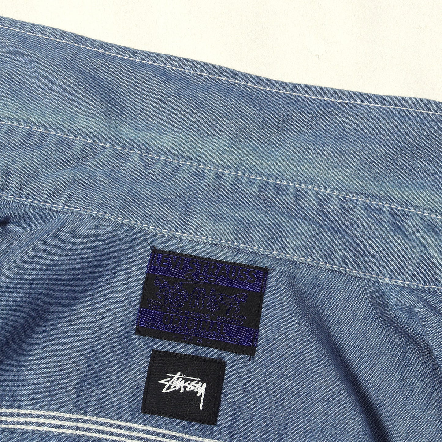 ×Levi's ワッペン付き シャンブレー ワーク 半袖シャツ