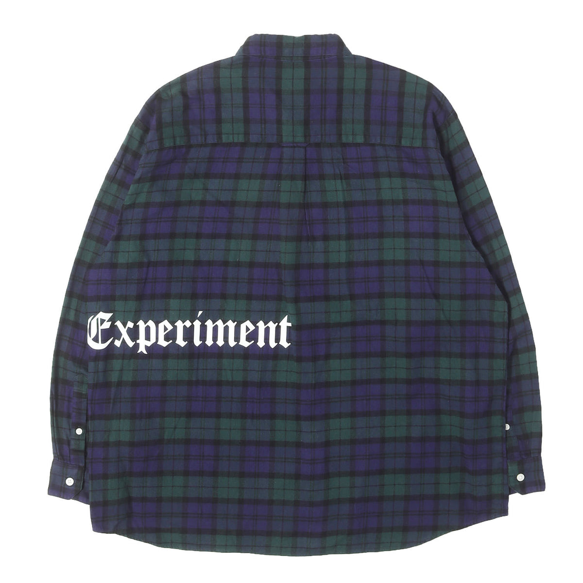 23AW ロゴプリント バギー チェック フランネルシャツ (FLANNEL CHECK GOTHIC LOGO BAGGY SHIRT)