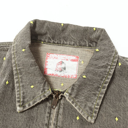 02SS THE ILLUSION HAZE期 ダイヤドット ベア刺繍 デニムジャケット