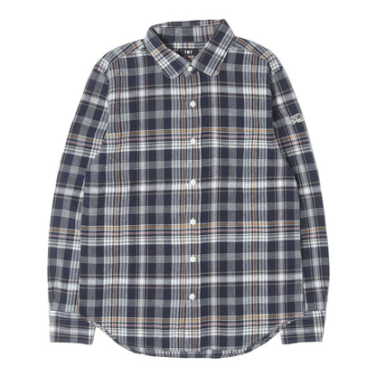23SS マドラスチェック ラウンドカラー シャツ(MADRAS CHECK SHIRTS)