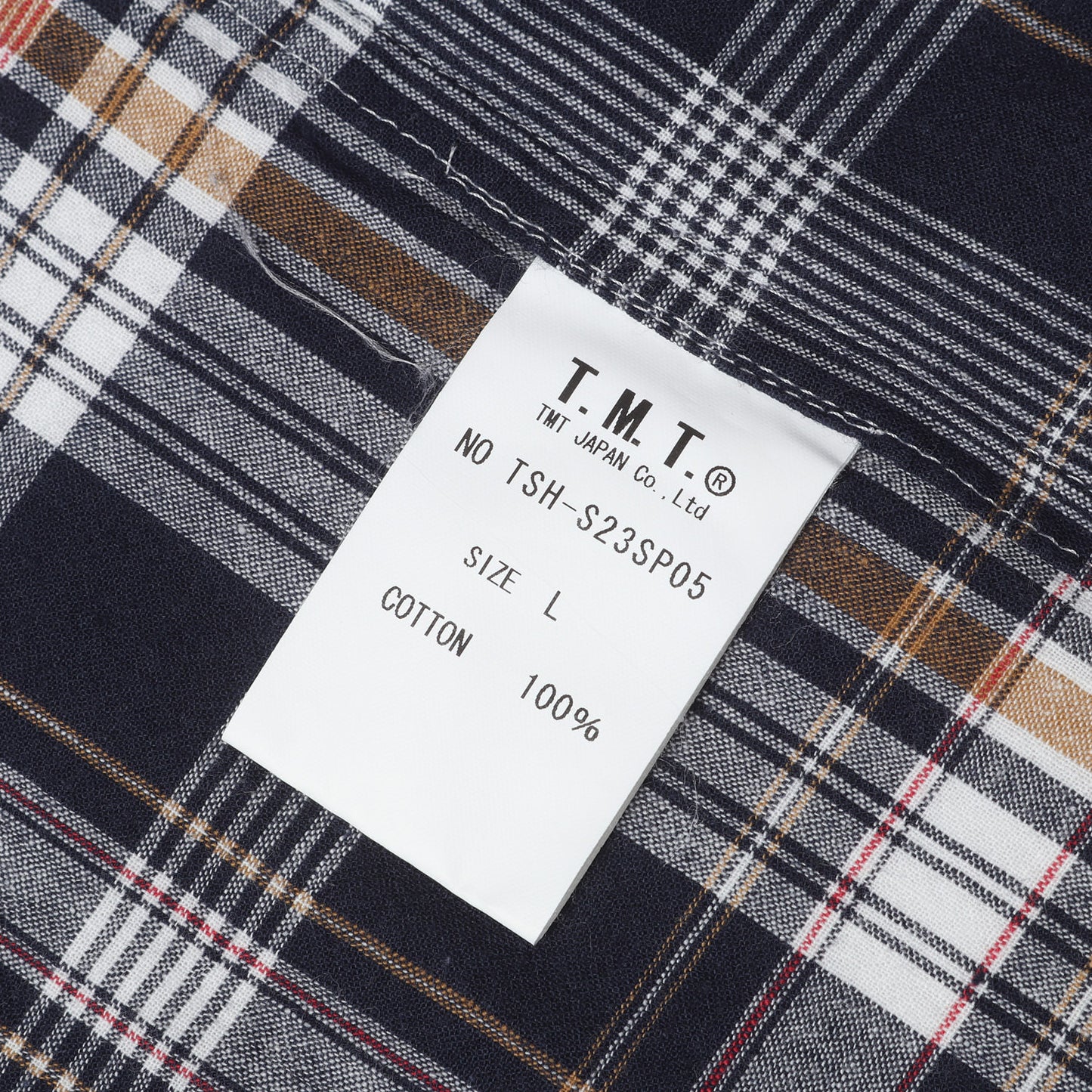 23SS マドラスチェック ラウンドカラー シャツ(MADRAS CHECK SHIRTS)