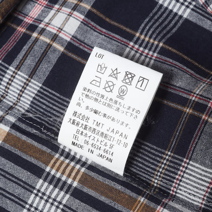 23SS マドラスチェック ラウンドカラー シャツ(MADRAS CHECK SHIRTS)