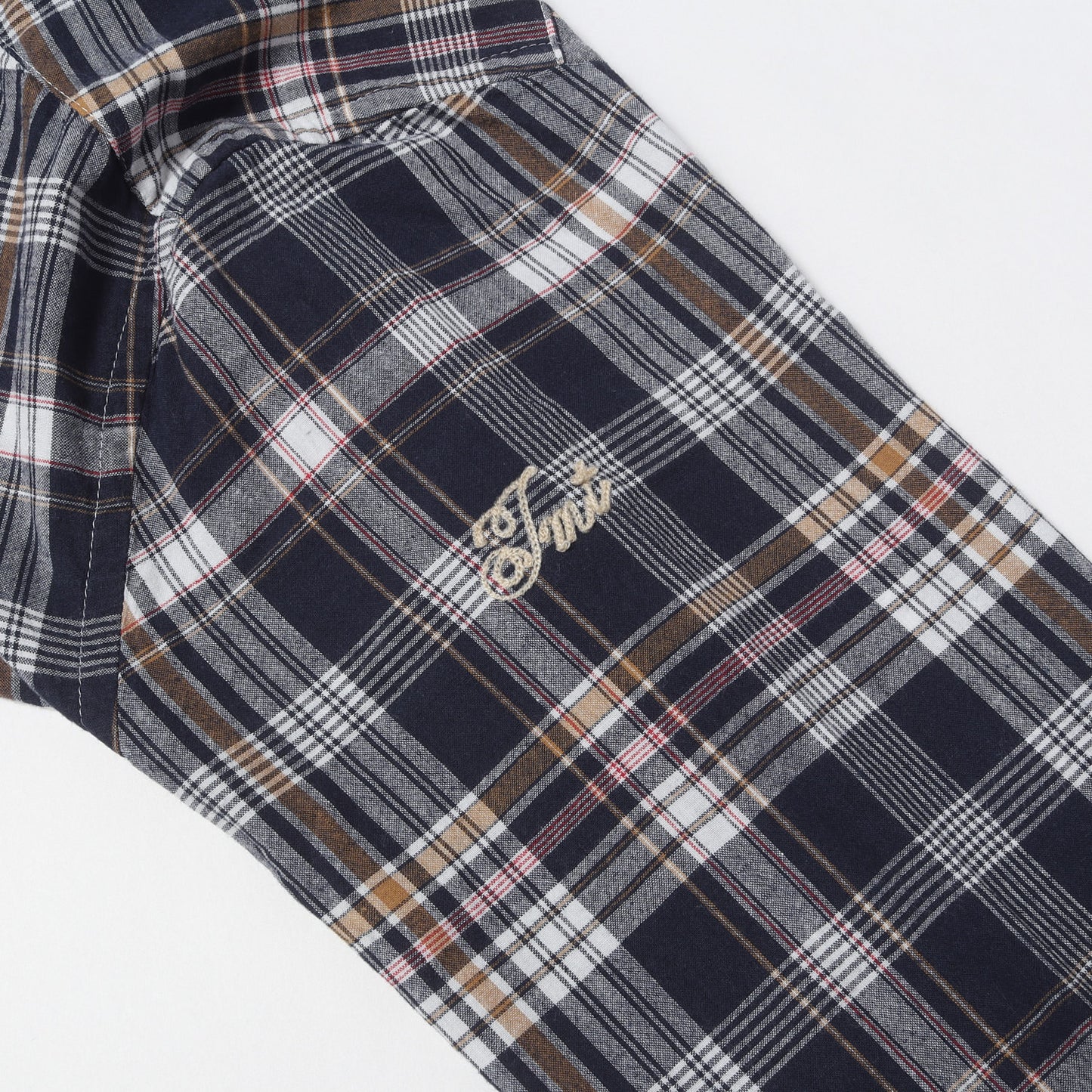 23SS マドラスチェック ラウンドカラー シャツ(MADRAS CHECK SHIRTS)