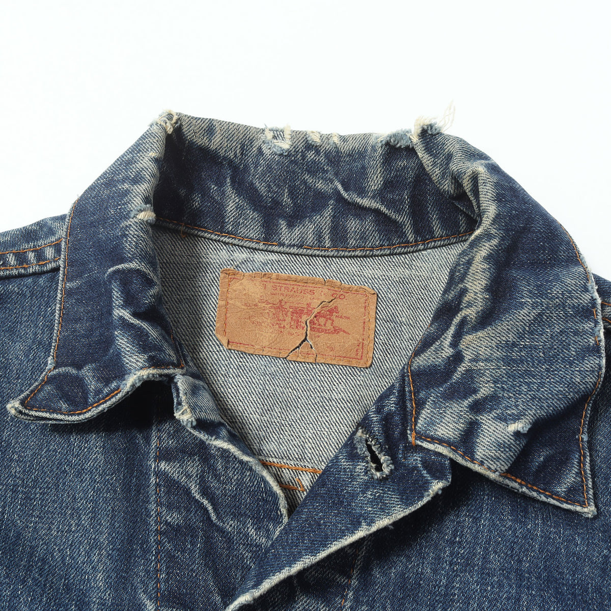 [雰囲気抜群] 70s 70505-0217 Big E 4th デニムジャケット / USA製 ボタン裏刻印521