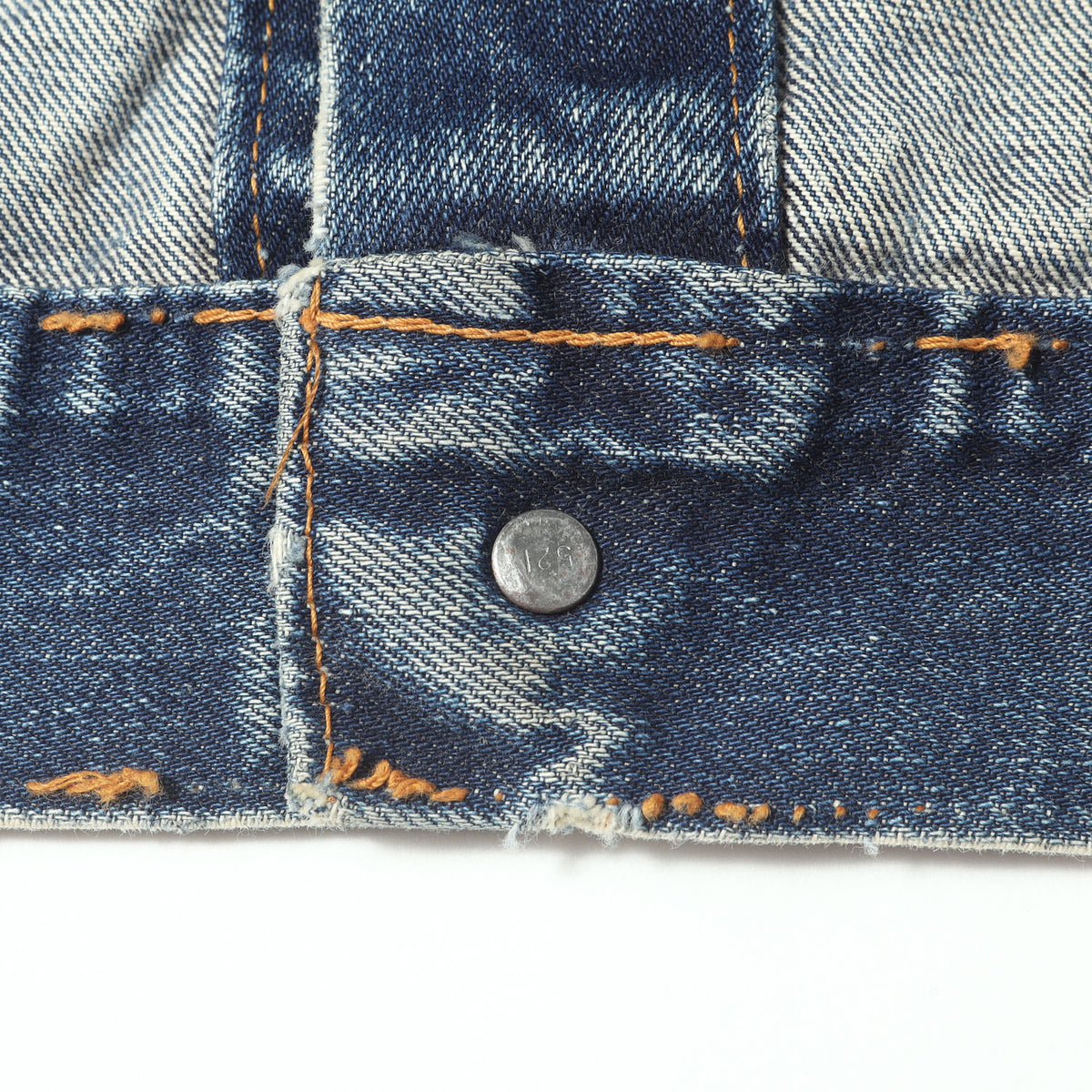 [雰囲気抜群] 70s 70505-0217 Big E 4th デニムジャケット / USA製 ボタン裏刻印521