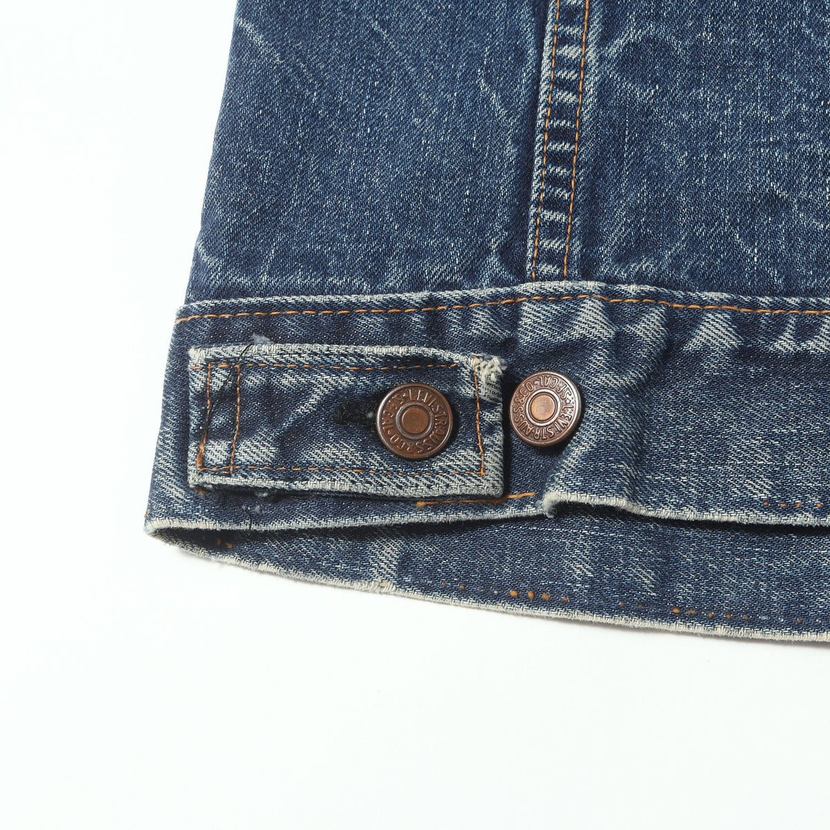 [雰囲気抜群] 70s 70505-0217 Big E 4th デニムジャケット / USA製 ボタン裏刻印521