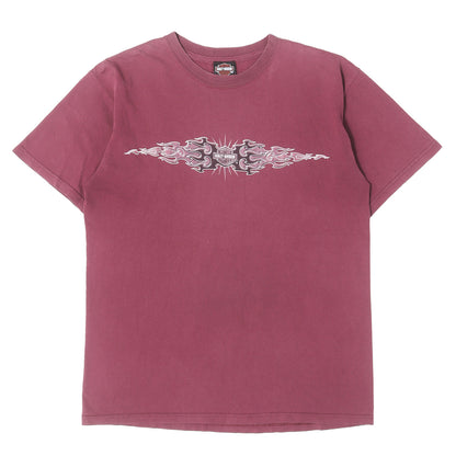 [Goodフェード] 00s 両面プリント トライバル エンブレム Tシャツ USA製