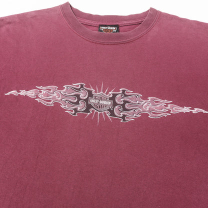 [Goodフェード] 00s 両面プリント トライバル エンブレム Tシャツ USA製