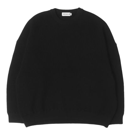24AW リブ編み オーバーサイズ ウールニット セーター(Rib Stitch Crewneck Sweater)