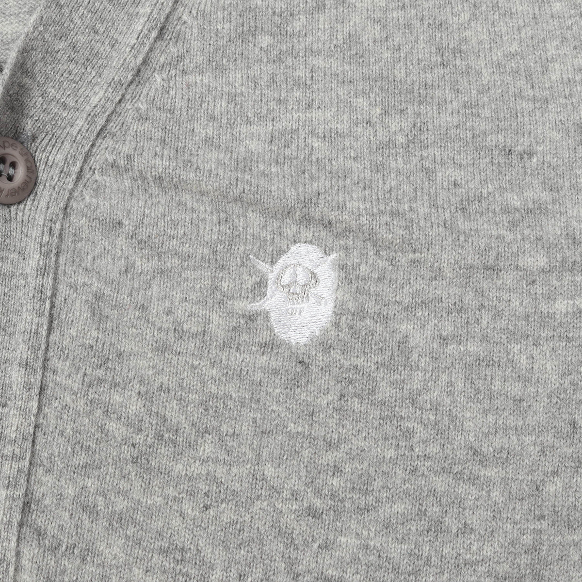 ×STUSSY ワンポイント刺繍 ウールニット カーディガン