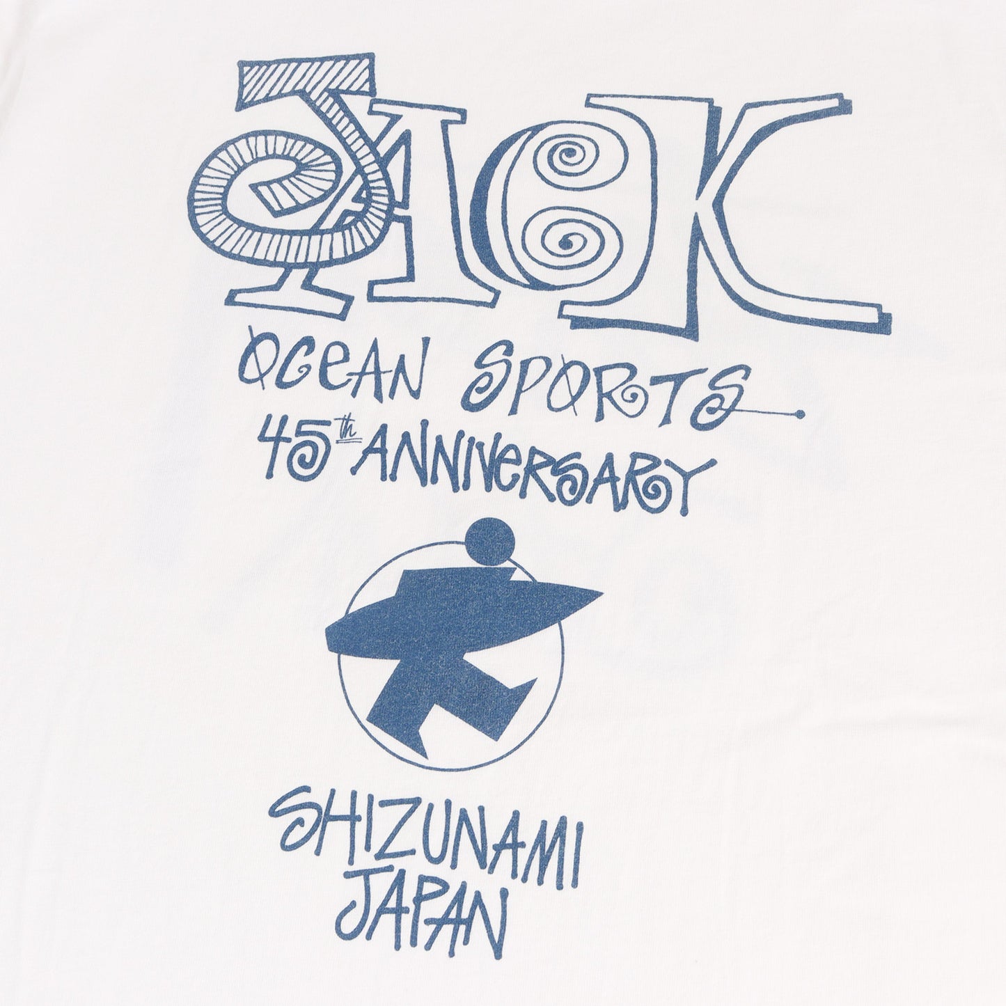 ×ジャックオーシャンスポーツ 45周年記念 ストックロゴ Tシャツ