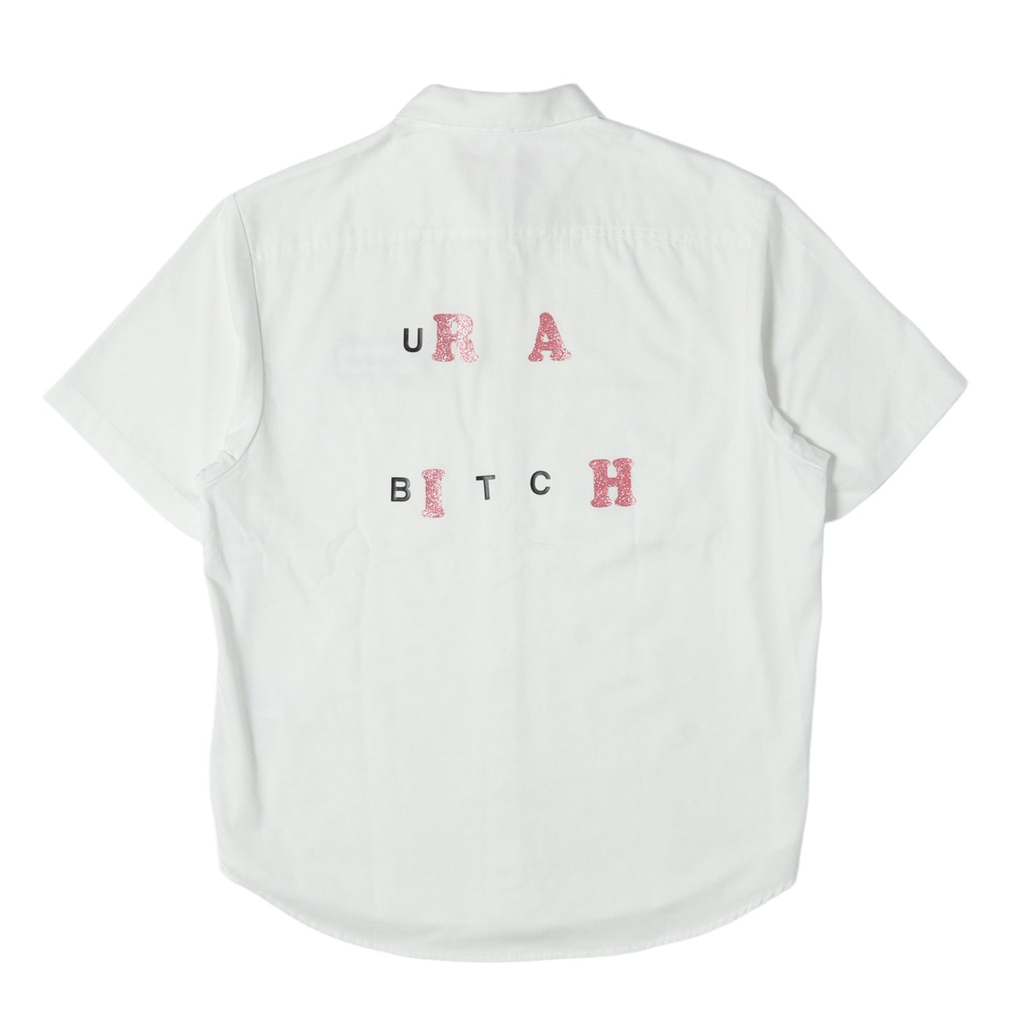 25SS ラメロゴプリント ワーク 半袖シャツ(Bitch S/S Work Shirt)