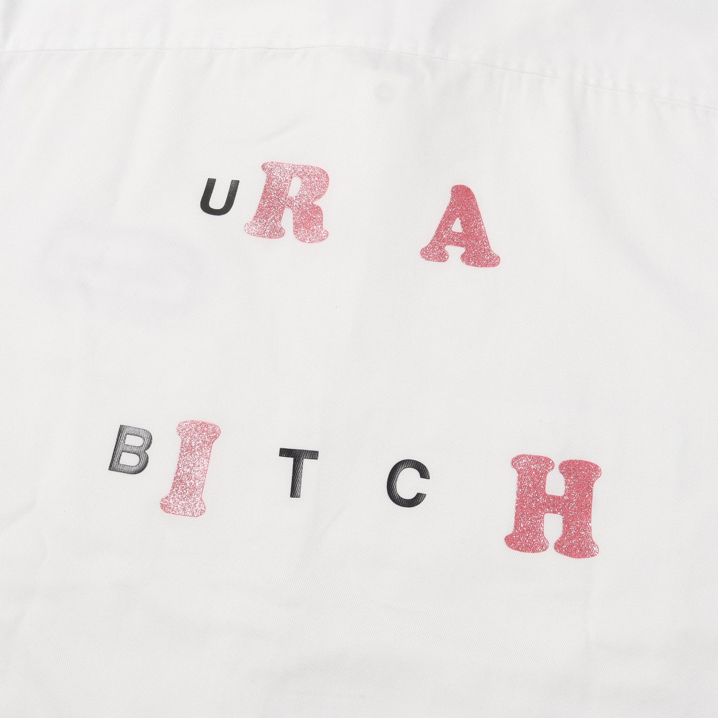 25SS ラメロゴプリント ワーク 半袖シャツ(Bitch S/S Work Shirt)