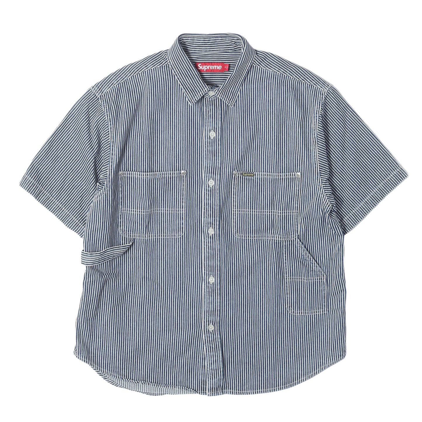 25SS ヒッコリー ルーズフィット ペインター デニム 半袖シャツ(Loose Fit S/S Denim Painter Shirt)