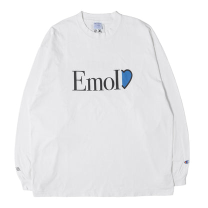 ×Champion EmoIロゴ ロングスリーブ ヘビー Tシャツ(L/S Tee - 003)