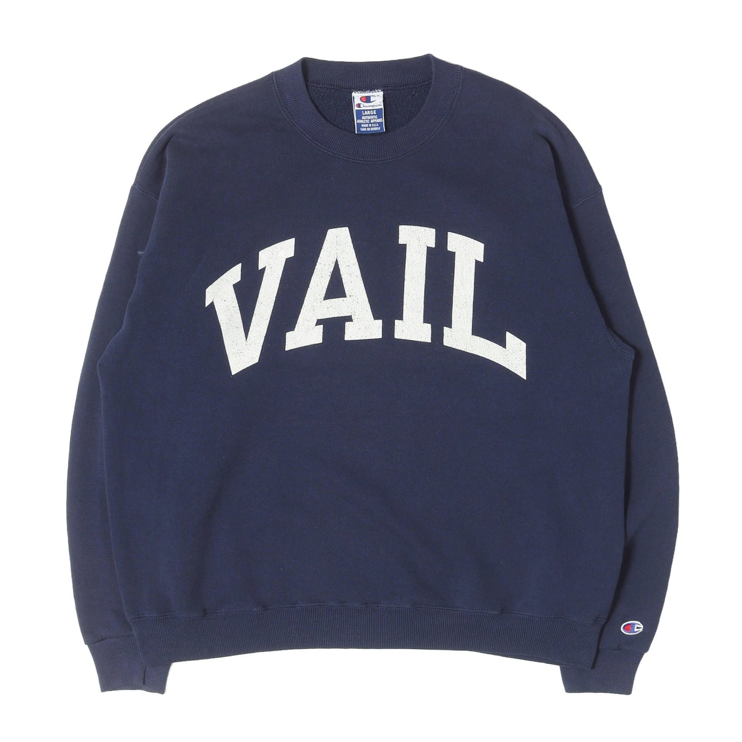 [雰囲気抜群 青タグ] 90s VAILロゴ クルーネック スウェット USA製