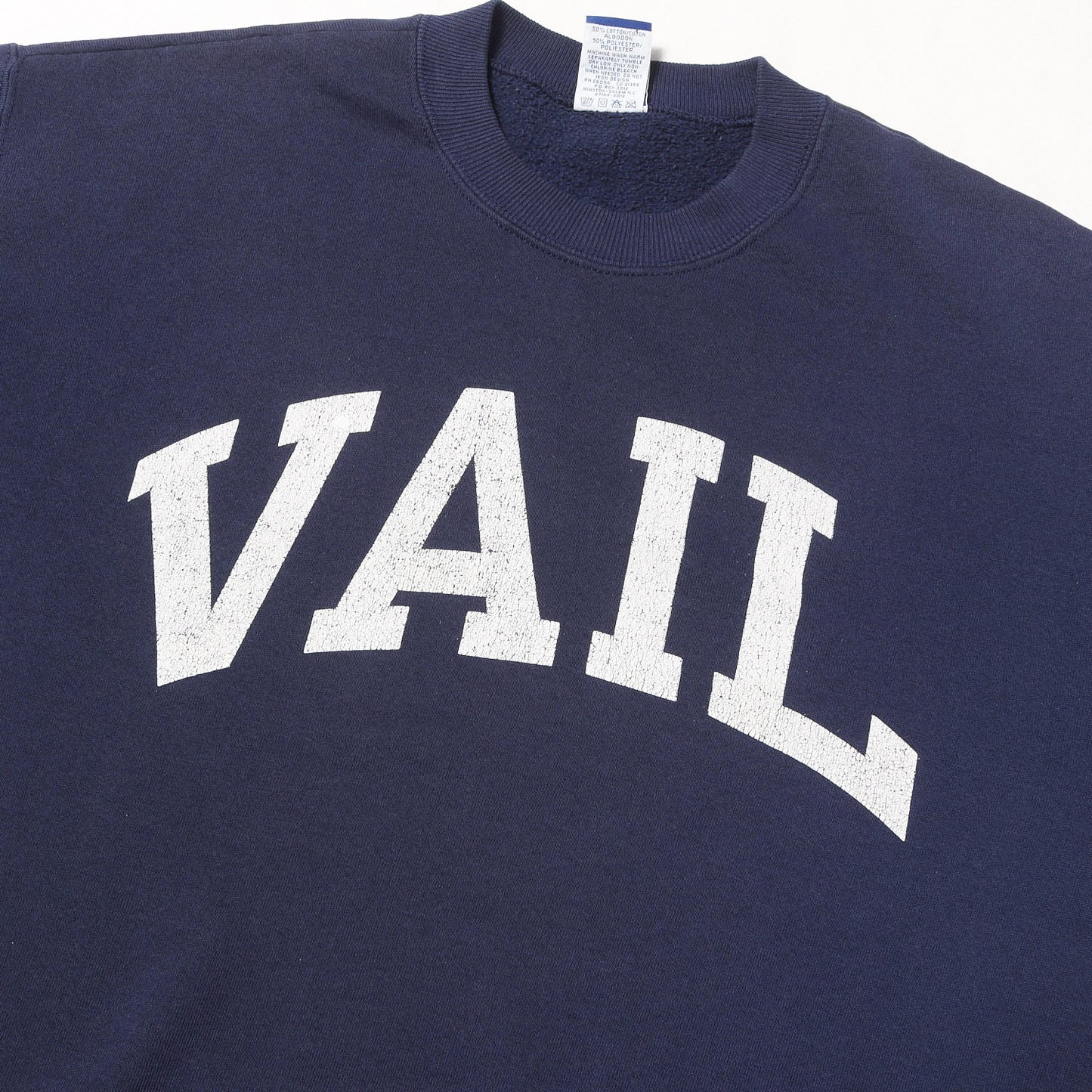 [雰囲気抜群 青タグ] 90s VAILロゴ クルーネック スウェット USA製