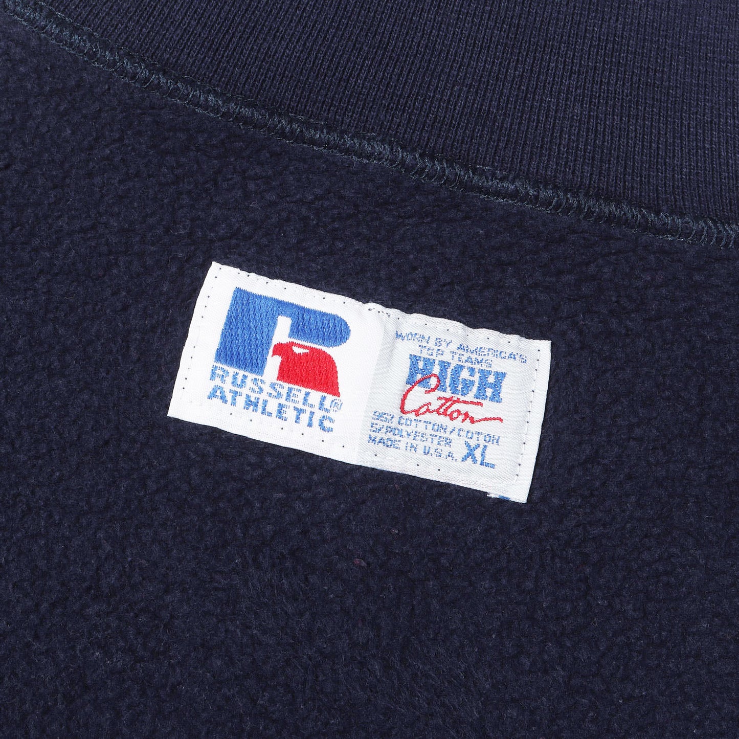 [雰囲気抜群] 90s ワンポイント刺繍 タートルネック 前V スウェット USA製