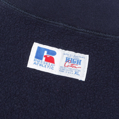 [雰囲気抜群] 90s ワンポイント刺繍 タートルネック 前V スウェット USA製