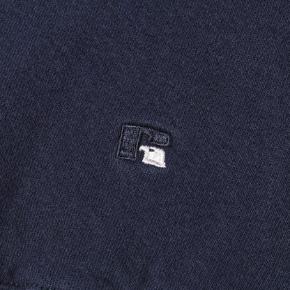 [雰囲気抜群] 90s ワンポイント刺繍 タートルネック 前V スウェット USA製