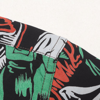 90s KEONI OF HAWAII 初期 ゴーギャン・ウッドカット レーヨン アロハシャツ / GAUGUIN WOODCUT M32500