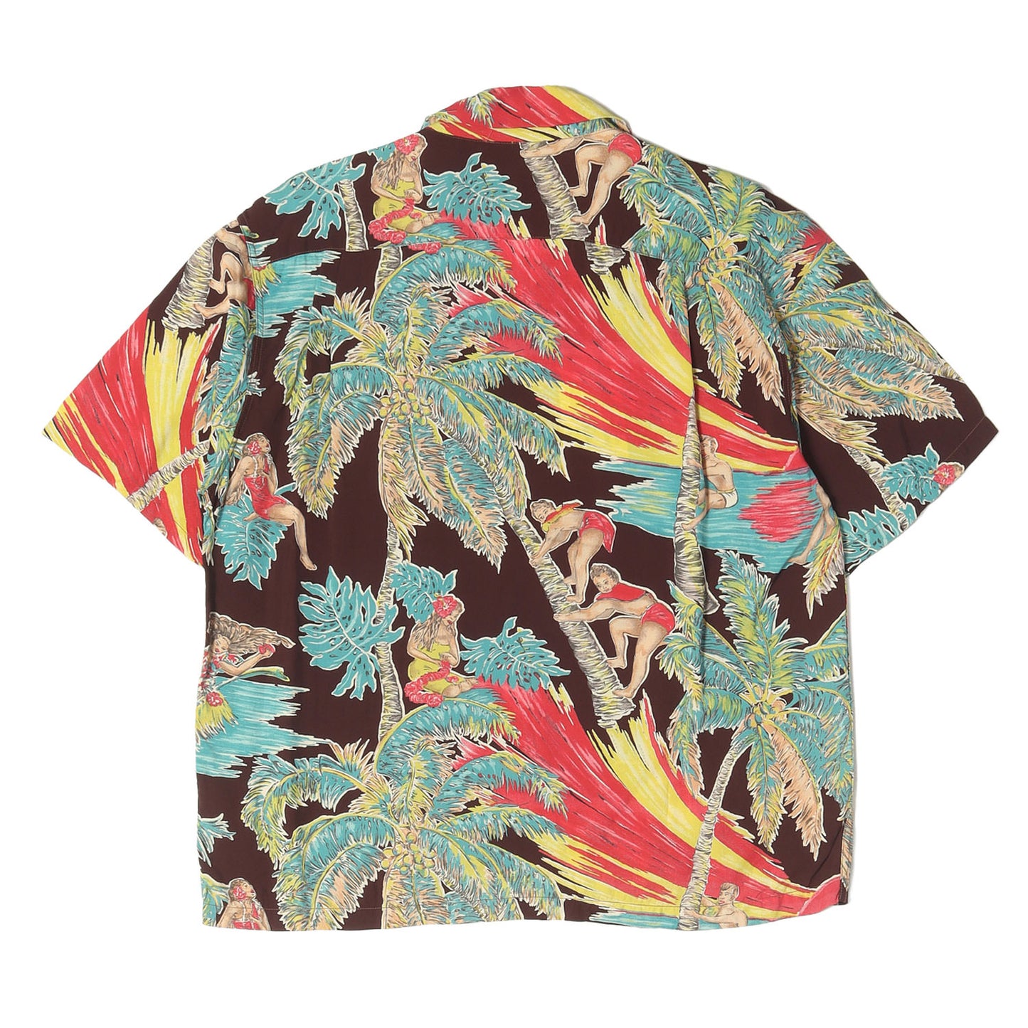 90s ココナッツクライマー柄 レーヨン アロハシャツ / HALE HAWAII実名復刻 SPECIAL EDITION M32541