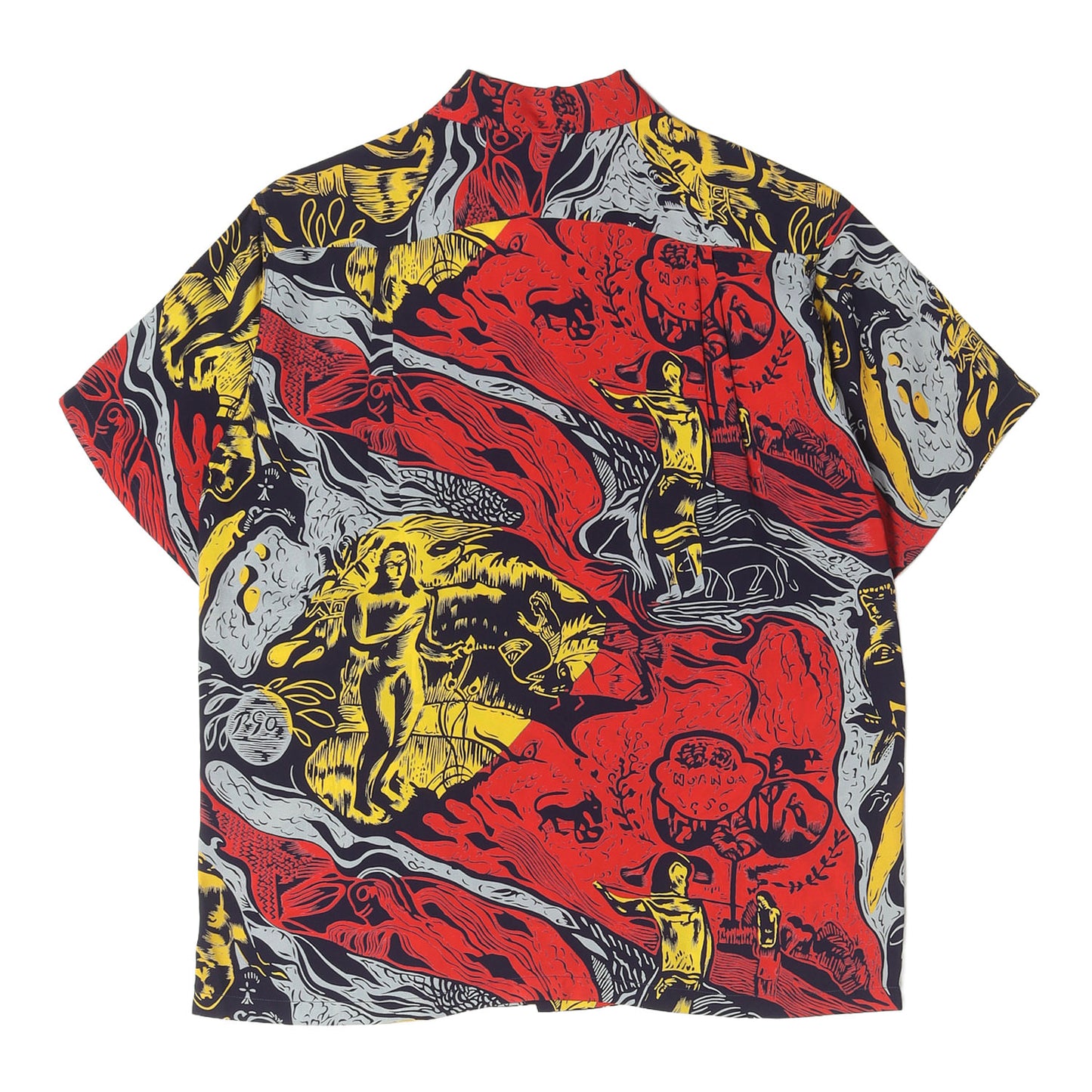 14SS ゴーギャン・ウッドカット レーヨン アロハシャツ / KAMEHAMEHA実名復刻 SPECIAL EDITION SS36655