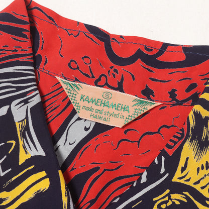 14SS ゴーギャン・ウッドカット レーヨン アロハシャツ / KAMEHAMEHA実名復刻 SPECIAL EDITION SS36655