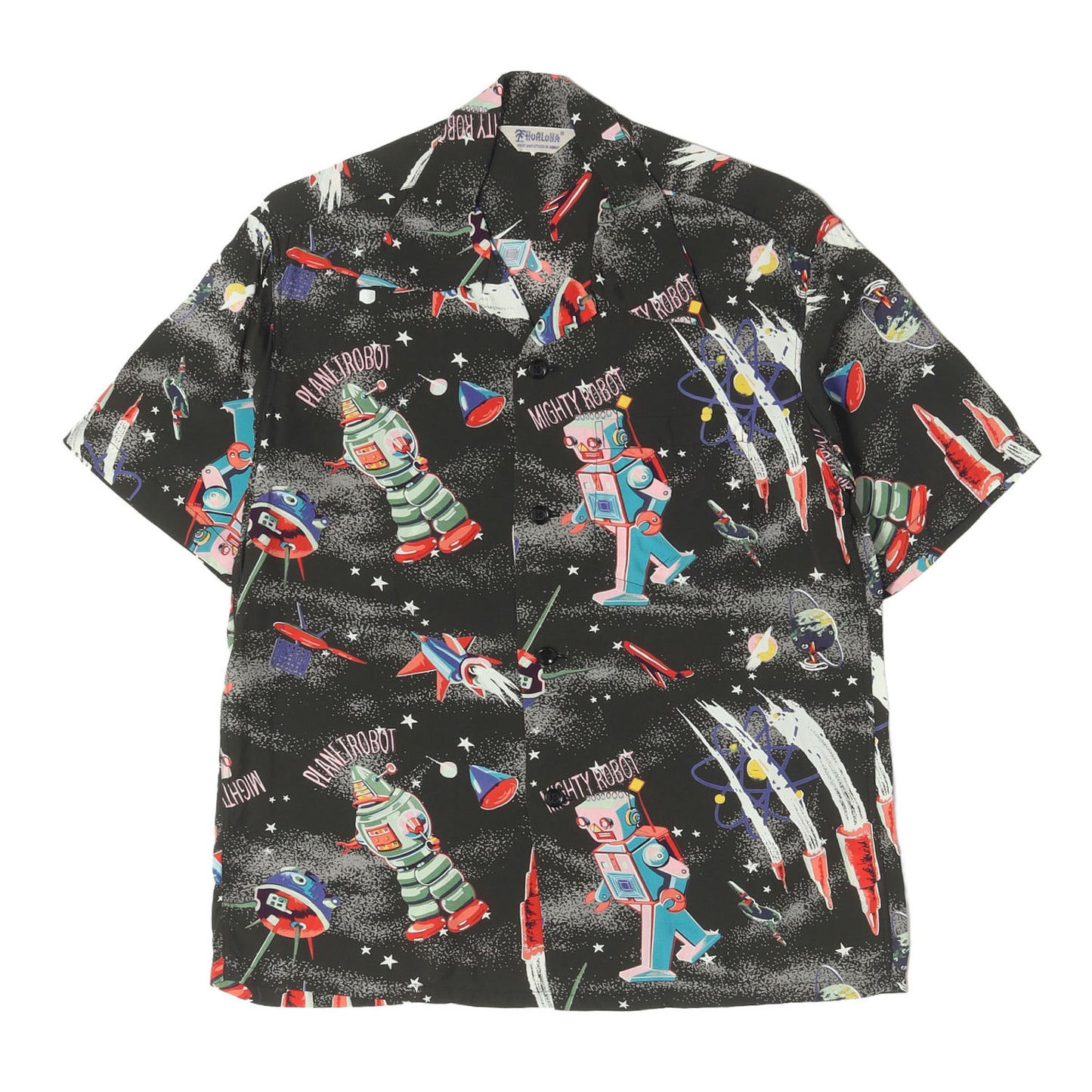 16SS ロボット柄 レーヨン アロハシャツ / HOALOHA実名復刻 SPECIAL EDITION SS37257
