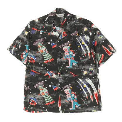 16SS ロボット柄 レーヨン アロハシャツ / HOALOHA実名復刻 SPECIAL EDITION SS37257