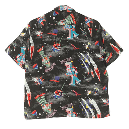 16SS ロボット柄 レーヨン アロハシャツ / HOALOHA実名復刻 SPECIAL EDITION SS37257