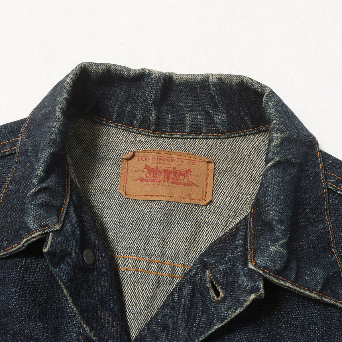 [濃紺 希少品番] 60s 70505-0217 Big E 4th デニムジャケット / USA製 ボタン裏刻印525