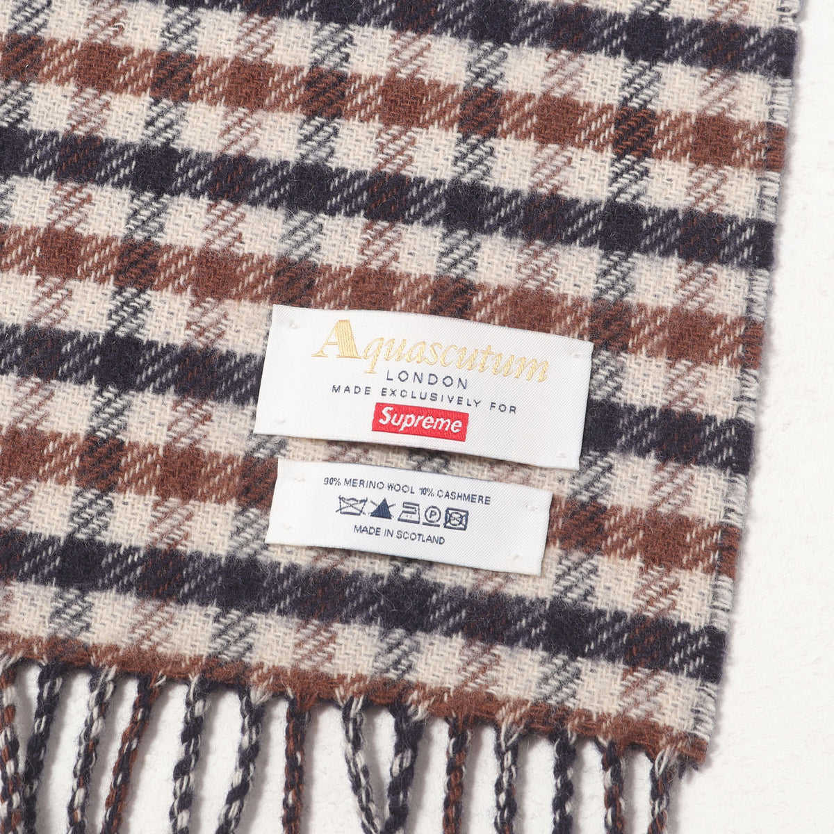 ×Aquascutum クラブチェック ウールマフラー / スカーフ(Club Check Scarf)