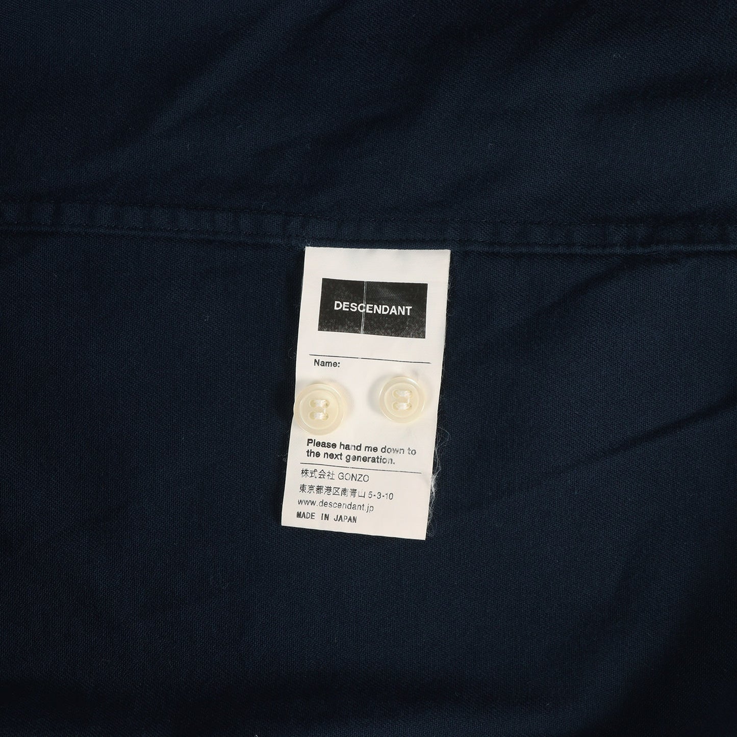 24SS ワンポイント刺繍 コットンツイル ボタンダウン シャツ(KENNEDY'S TWILL LS SHIRT)