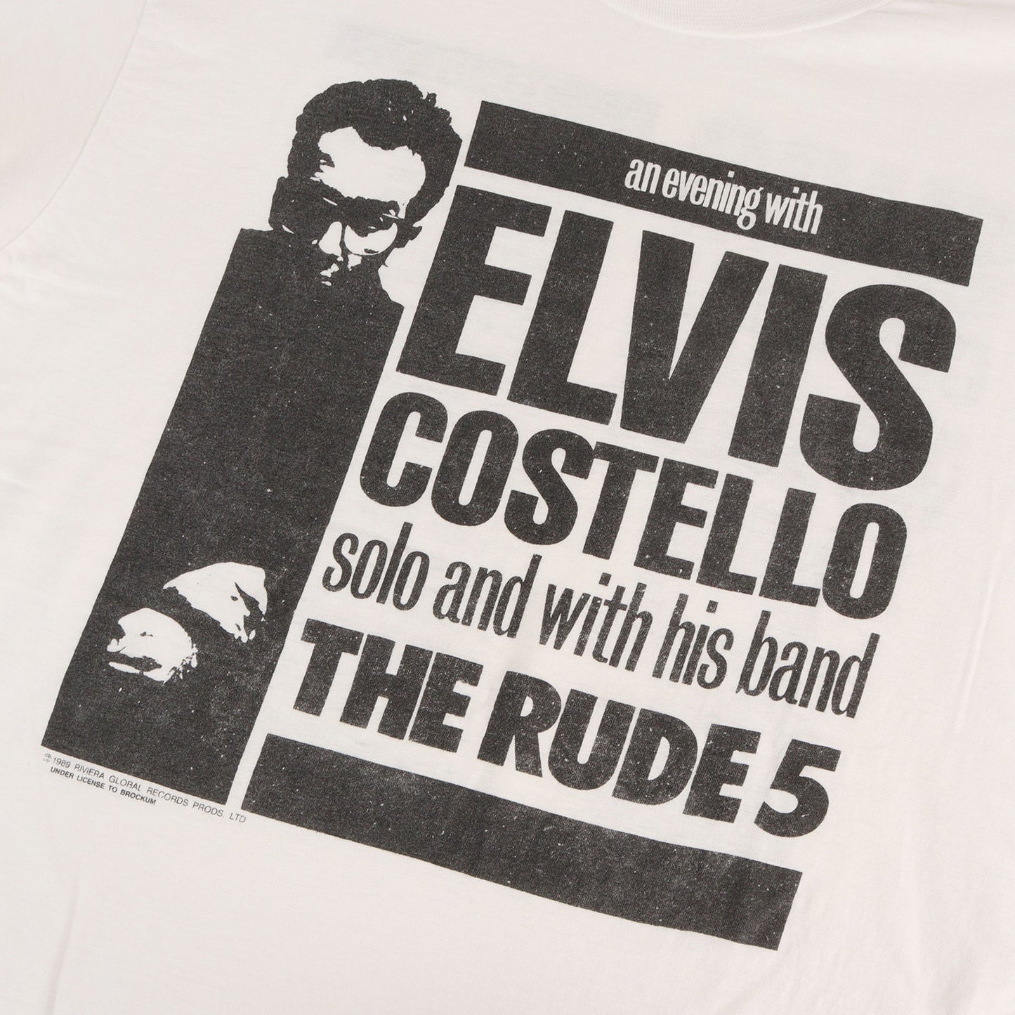 80s Elvis Costello エルヴィス・コステロ 1989 Tour Tシャツ メキシコ製