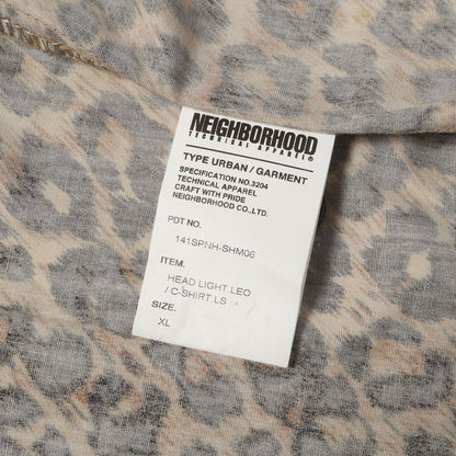レオパード柄 コットンブロード シャツ(HEAD LIGHT LEO / C-SHIRT.LS)