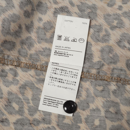 レオパード柄 コットンブロード シャツ(HEAD LIGHT LEO / C-SHIRT.LS)