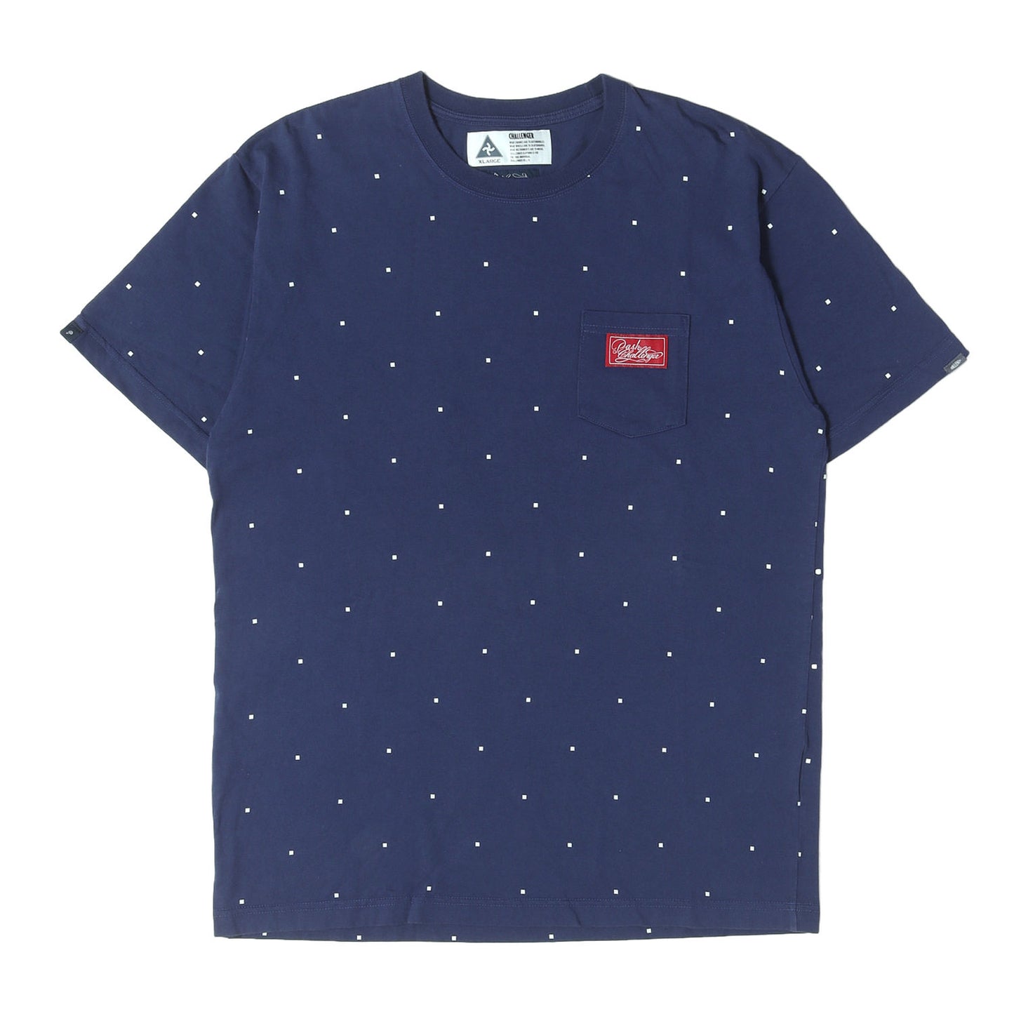 ×Push Connection スクエアドット柄 ポケット Tシャツ