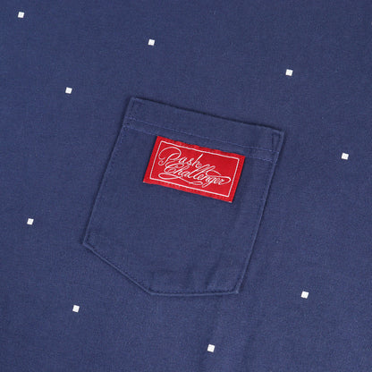 ×Push Connection スクエアドット柄 ポケット Tシャツ