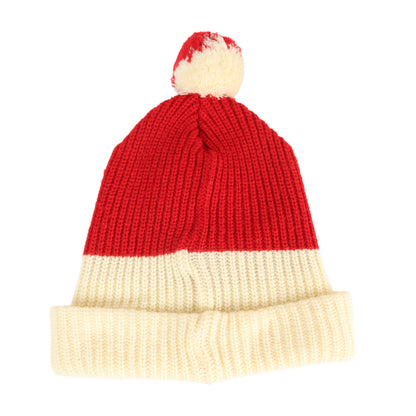00s ワッペンロゴ ポンポン ニットキャップ / ビーニー(T-KNIT CAP)