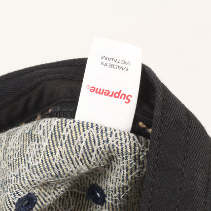 26SS オールドイングリッシュロゴ柄 デニム BOXロゴ キャンプキャップ(Stitched Old English Denim Camp Cap)