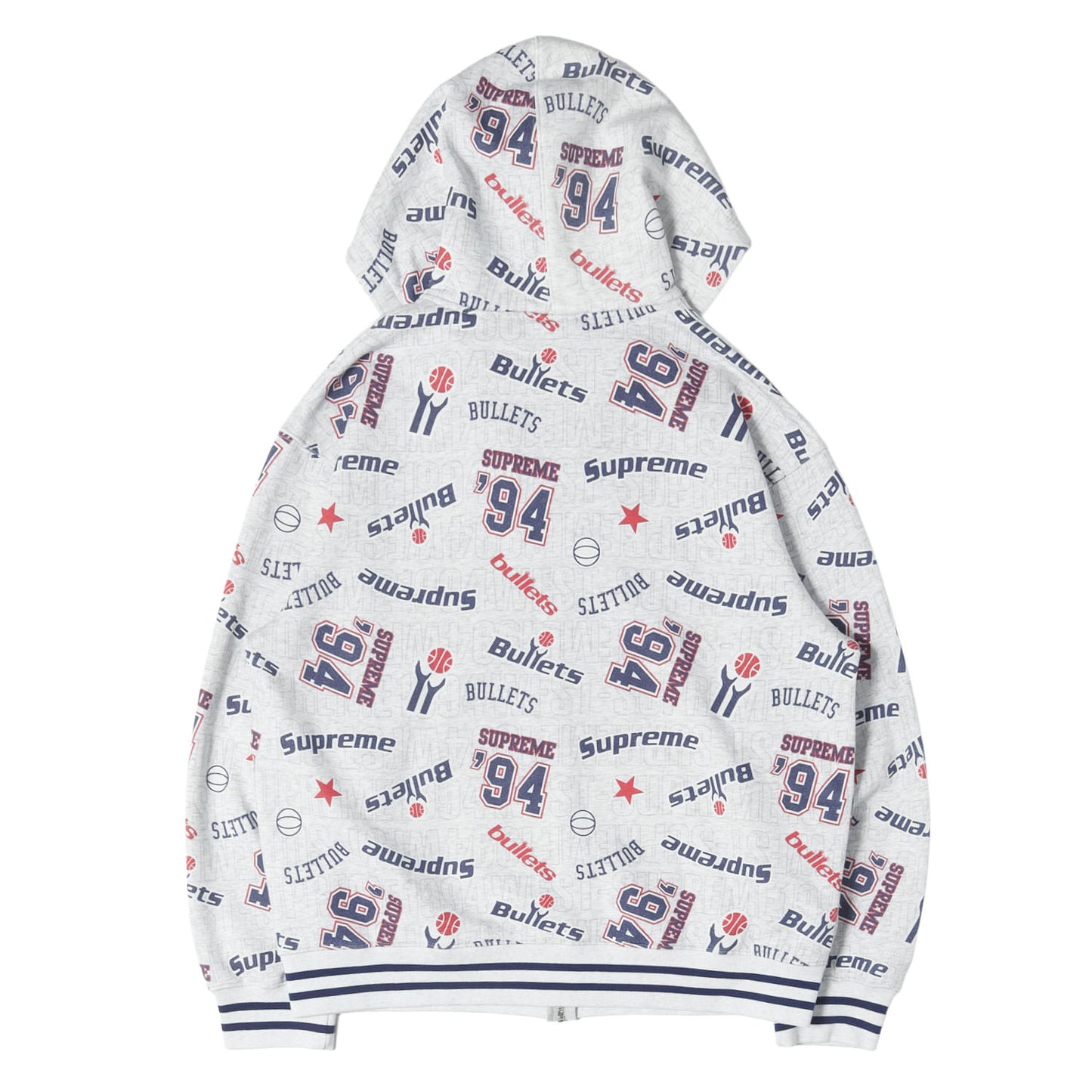 26SS ×Mitchell & Ness 総柄グラフィック ジップ スウェットパーカー(Teams Zip Up Hooded Sweatshirt)