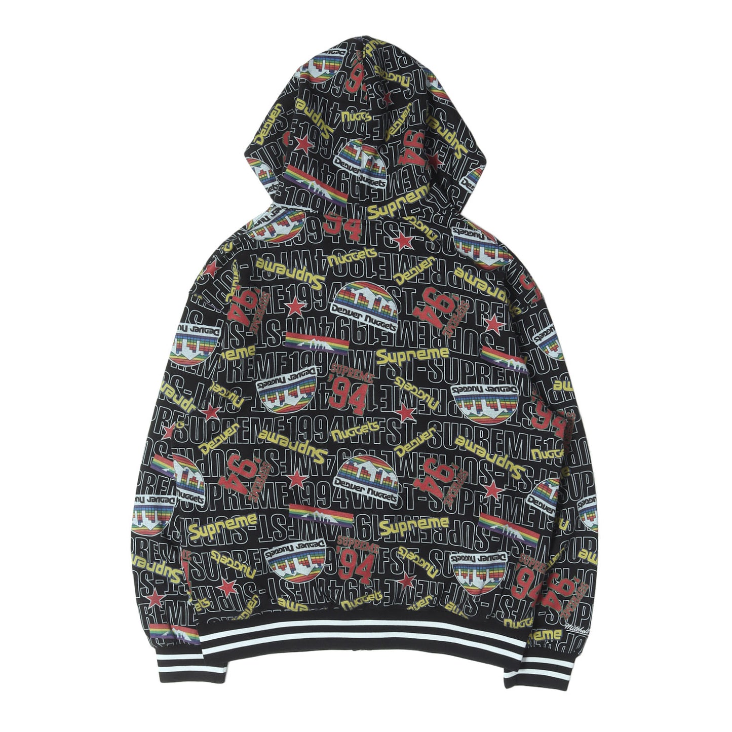 26SS ×Mitchell & Ness 総柄グラフィック ジップ スウェットパーカー(Teams Zip Up Hooded Sweatshirt)