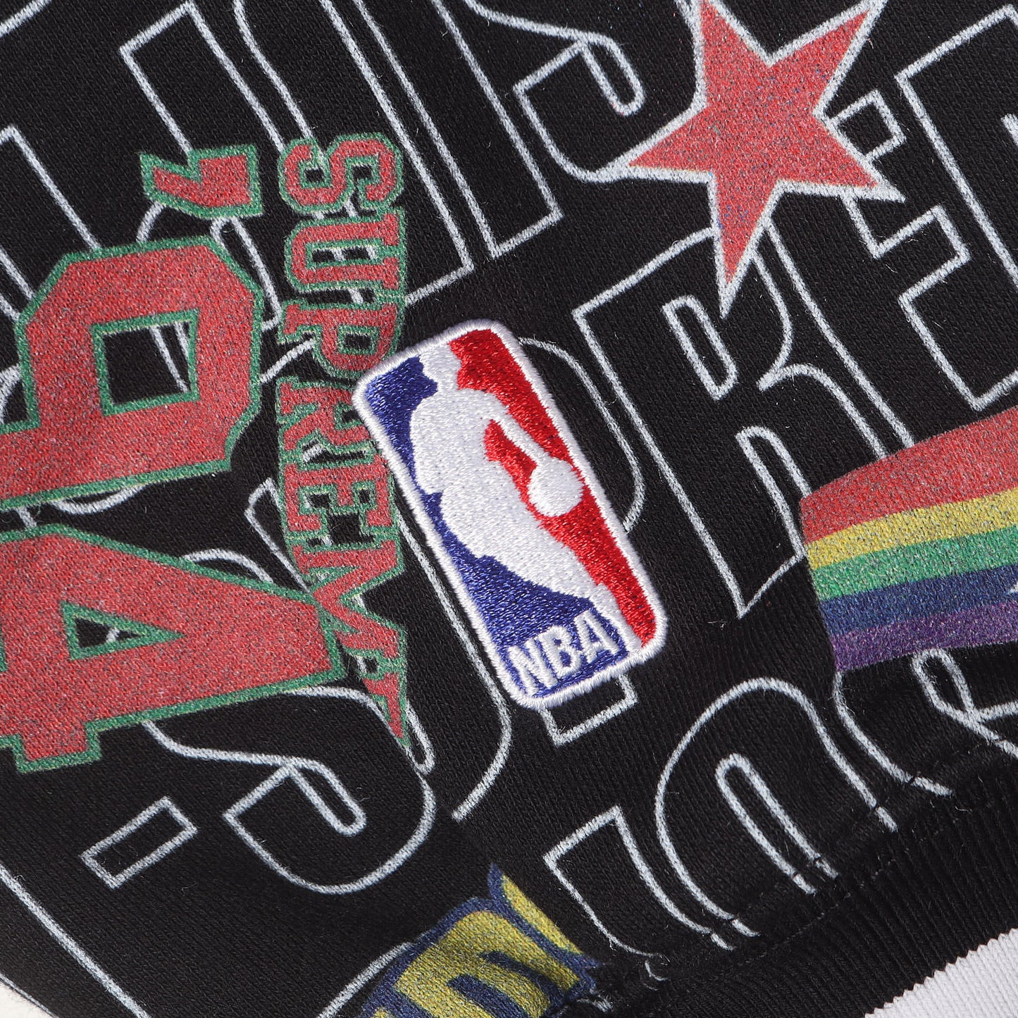 26SS ×Mitchell & Ness 総柄グラフィック ジップ スウェットパーカー(Teams Zip Up Hooded Sweatshirt)