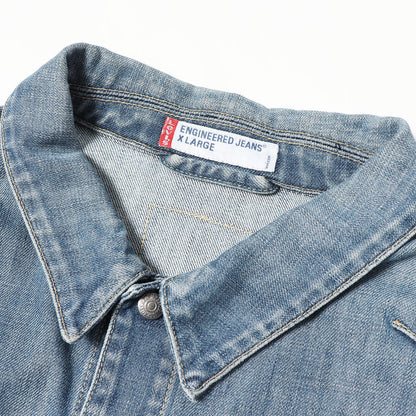 [ユーロモデル] 00s 70100-0853 立体裁断 デニムジャケット / モロッコ製 ENGINEERED JEANS