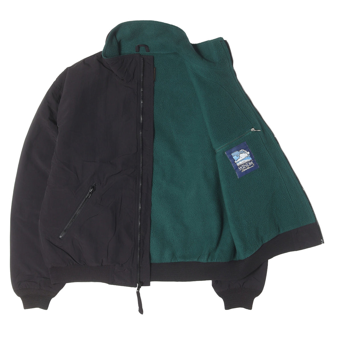 [黒タグ 後期] 90s 裏地フリース ナイロン ジャケット USA製